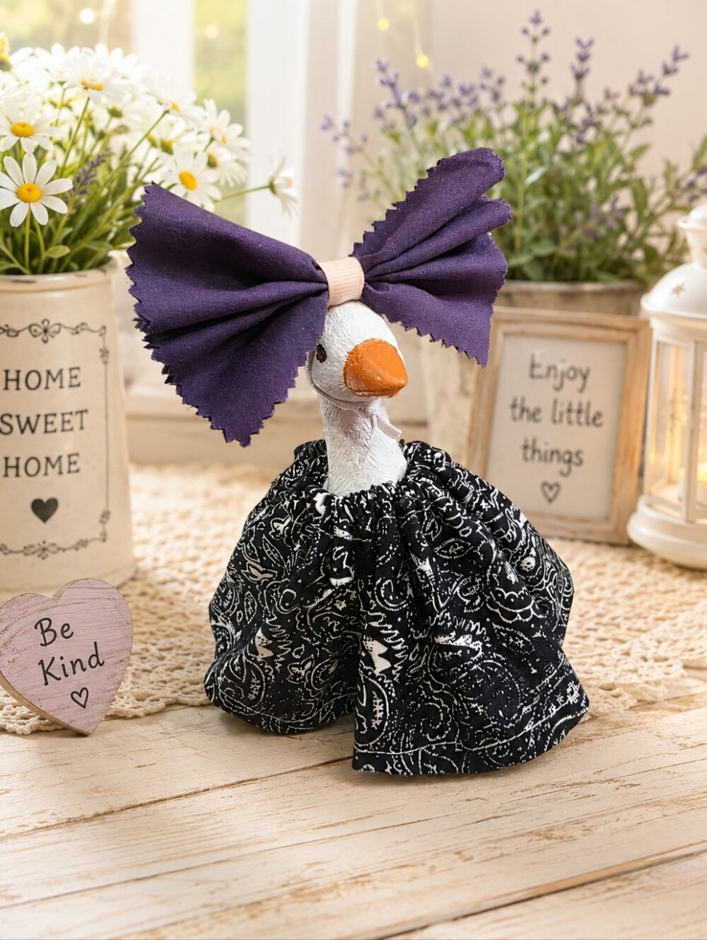 White Decorative Desk Goose Figurine with Orange Beak and Feet - Home Accent - Picture 3 of 7